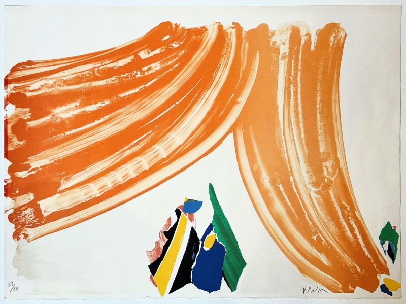 The Red Curtain (Lithograph) - Olivier DEBRE