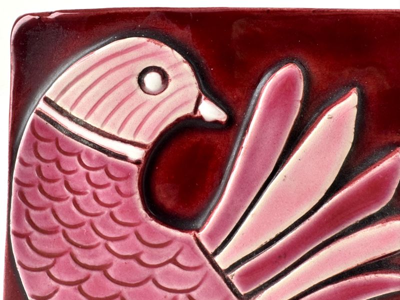 Caja p&aacute;jaros rosa (Cerámica) - Mithé ESPELT