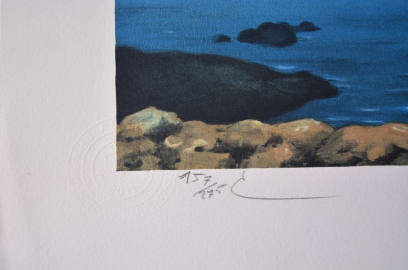 Die bedrohliche Zeit (Farblithographie) - René MAGRITTE