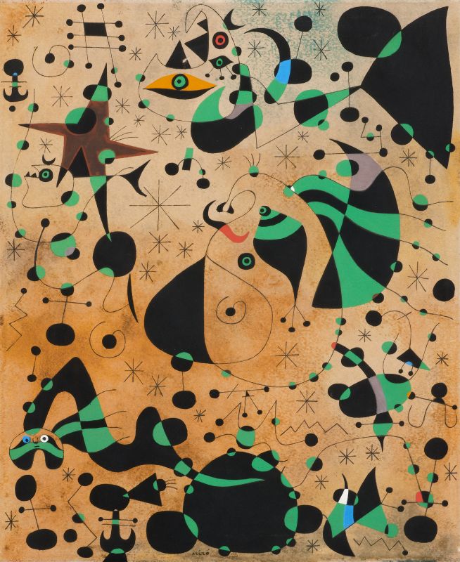 The passage of the divine bird (Constellations) (Stencil) - Joan  MIRO