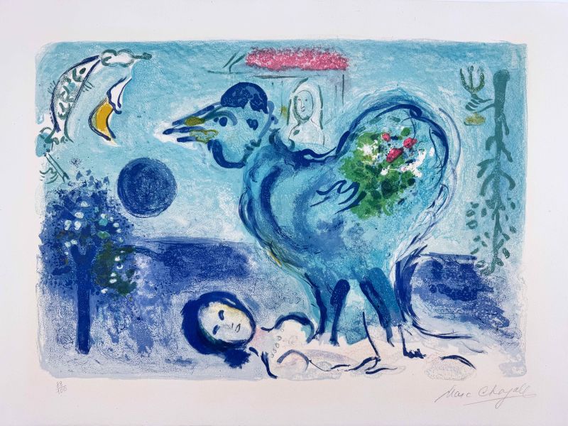 Paysage au Coq (Lithograph) — Marc CHAGALL — Front view