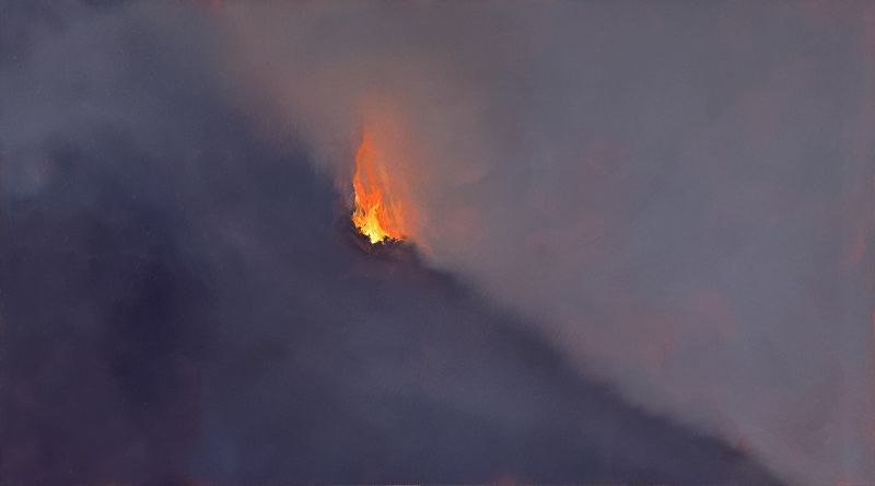 Incendi I (Öl auf Kupfer ) - Sara FRATINI
