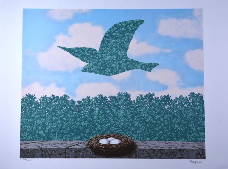 Der Fr&uuml;hling (Farblithographie) - René MAGRITTE