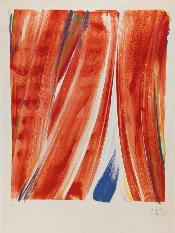 Le Rideau rouge (S&eacute;guier) (Lithographie) - Olivier DEBRE