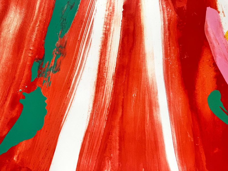 Xian red and orange (Lithograph) - Olivier DEBRE