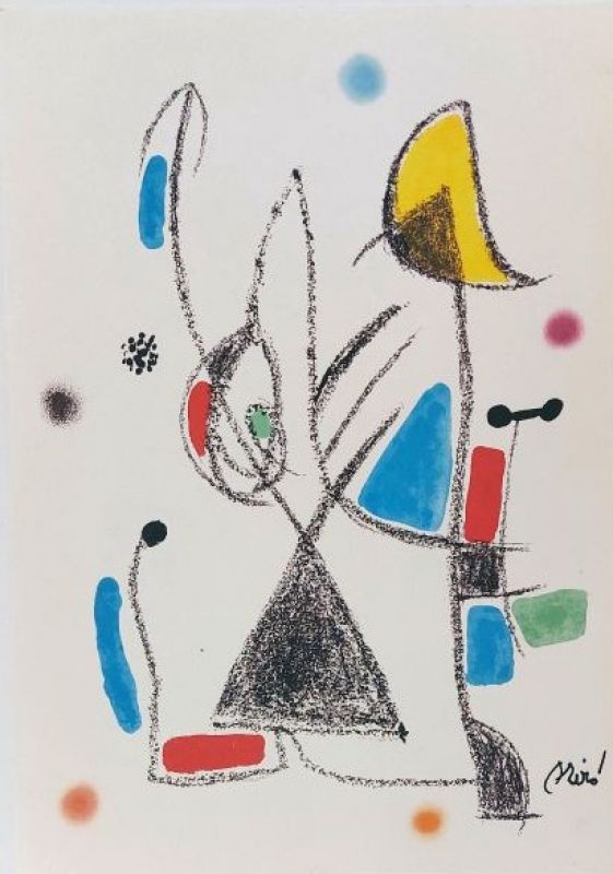 Maravillas con variaciones acrósticas en el jardín de Miró XVI (Lithographie) - Joan  MIRO