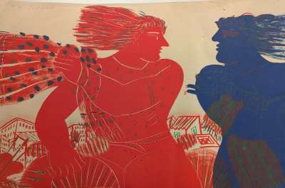 Ohne Titel (Farblithographie) - Alekos FASSIANOS