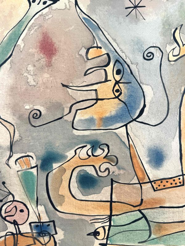 Nach dem Gewitter (Farblithographie) - Joan  MIRO