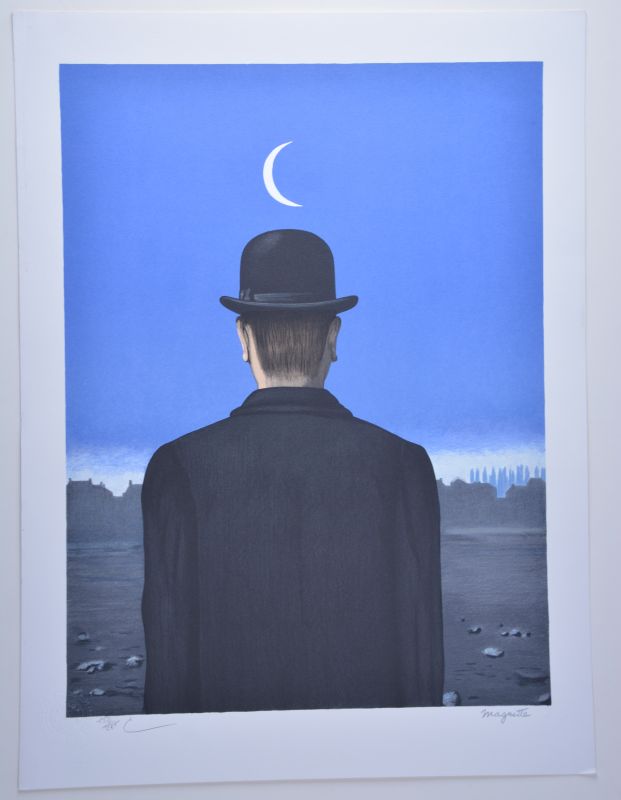 Der Lehrer (Farblithographie) - René MAGRITTE