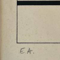 Composición en rojo y negro (Litografía) — Jean GORIN — Detalle de la numeración