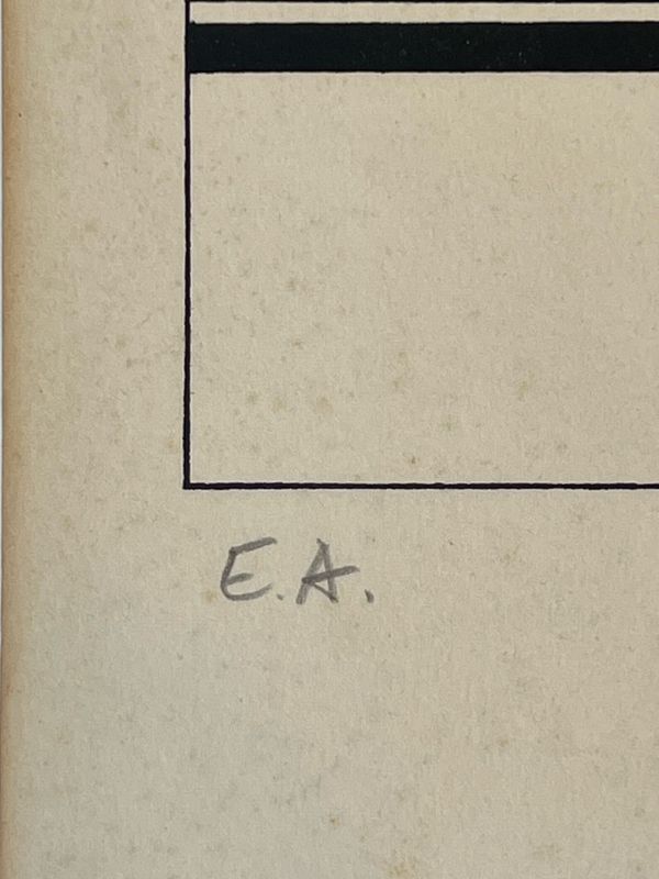 Composición en rojo y negro (Litografía) — Jean GORIN — Detalle de la numeración