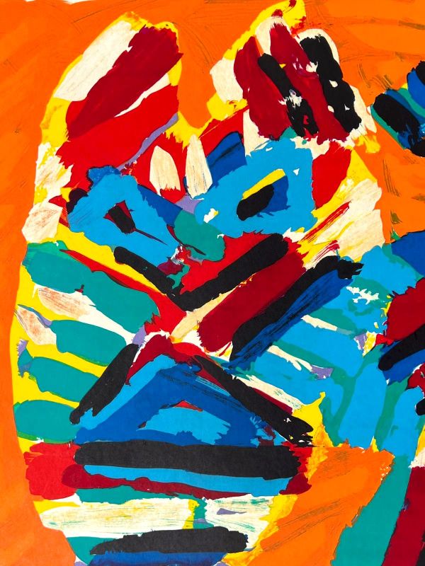 Sunshine Cat (Lithographie) - Karel APPEL