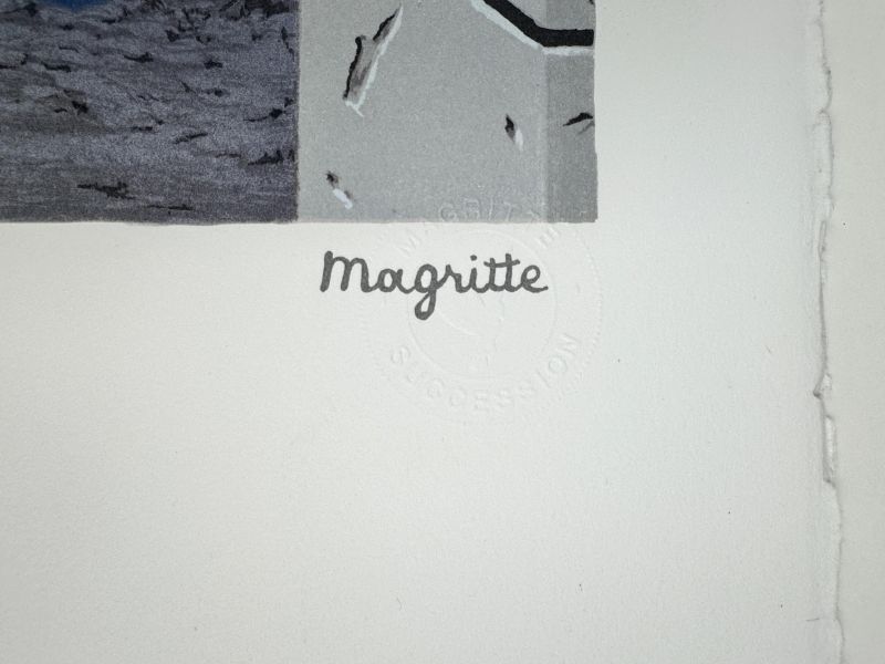 Le dernier cri (Farblithographie) — René MAGRITTE — Detail der Signatur