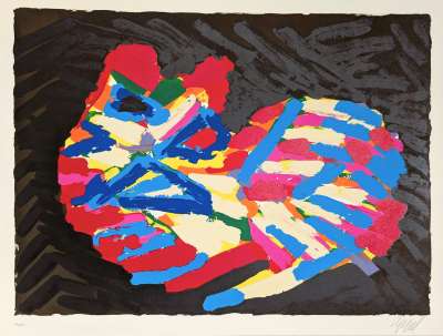 House Cat (Lithographie) - Karel APPEL