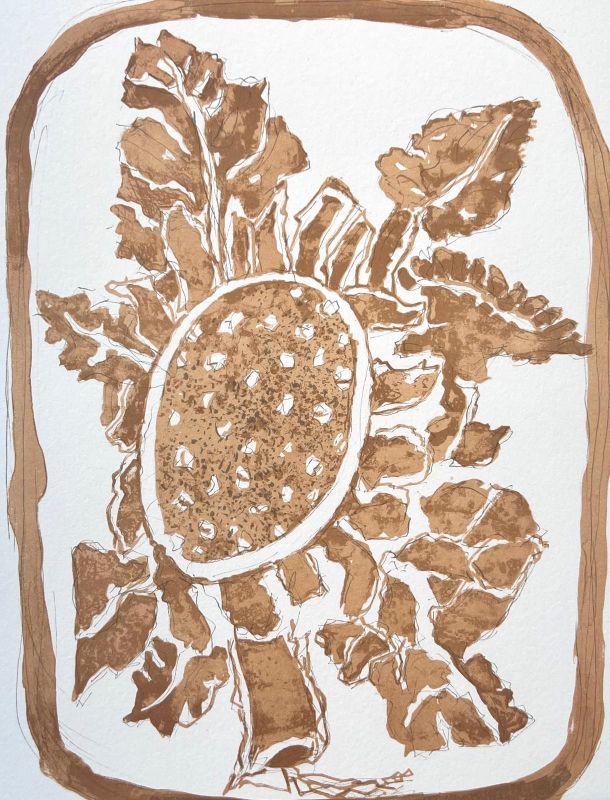 The Sunflower (Lithograph) - Georges BRAQUE