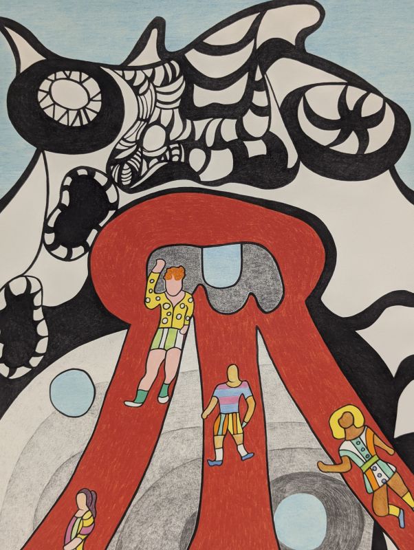 Le Golem - Jerusalem (Farblithographie) - Niki DE SAINT PHALLE