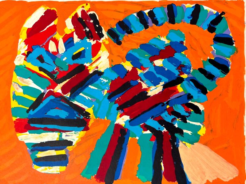 Sunshine Cat (Lithographie) - Karel APPEL