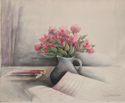 Le peintre musical (Aquarell (zeitgenössisch)) - Annapia ANTONINI