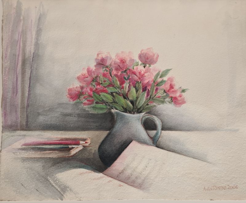 Le peintre musical (Aquarell (zeitgenössisch)) - Annapia ANTONINI