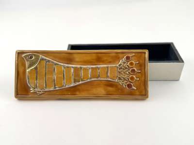 Bo&icirc;te Oiseau dor&eacute;e (Céramique) - Mithé ESPELT