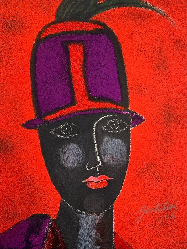 Franco GENTILINI (1909 - 1981) // Jeune fille au chapeau, 1980 (Lithographie) — Artistes Divers