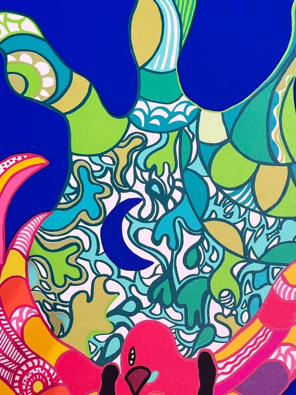 L'oiseau amoureux (Sérigraphie) - Niki DE SAINT PHALLE