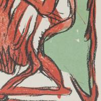 Schismes (Litografía) — Pierre ALECHINSKY — Detalle de la firma
