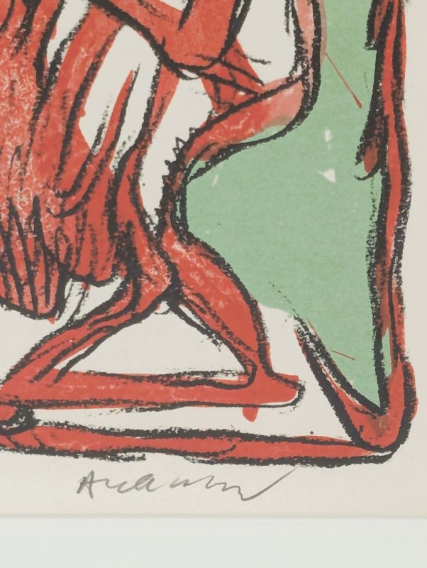 Schismes (Litografía) — Pierre ALECHINSKY — Detalle de la firma