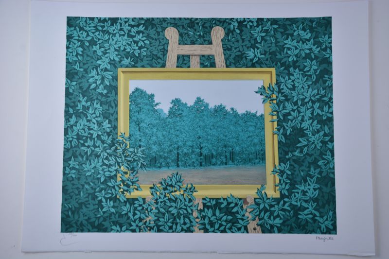 Der Wasserfall (Farblithographie) - René MAGRITTE