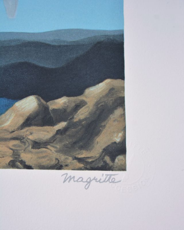 Die bedrohliche Zeit (Farblithographie) - René MAGRITTE