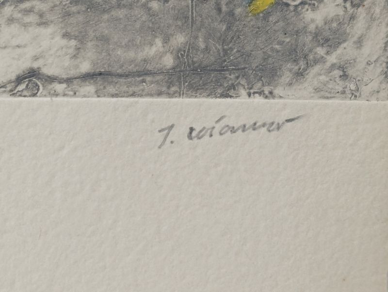 Profil et zone en gris (Stich) — James COIGNARD — Detail der Signatur
