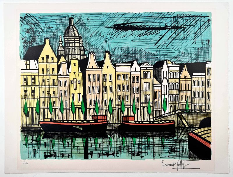 El Singel Amsterdam (Litografía) — Bernard BUFFET — Vista con márgenes