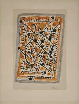 Autumn wood (Lithograph) - Roger BISSIERE