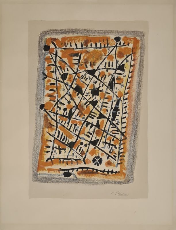 Bois d'automne (Lithographie) - Roger BISSIERE