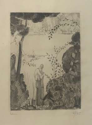 Les amoureux du bord de l'eau (Stich) - Jean Emile LABOUREUR