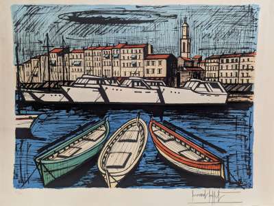 Saint-Tropez, les yachts (Lithographie) - Bernard BUFFET