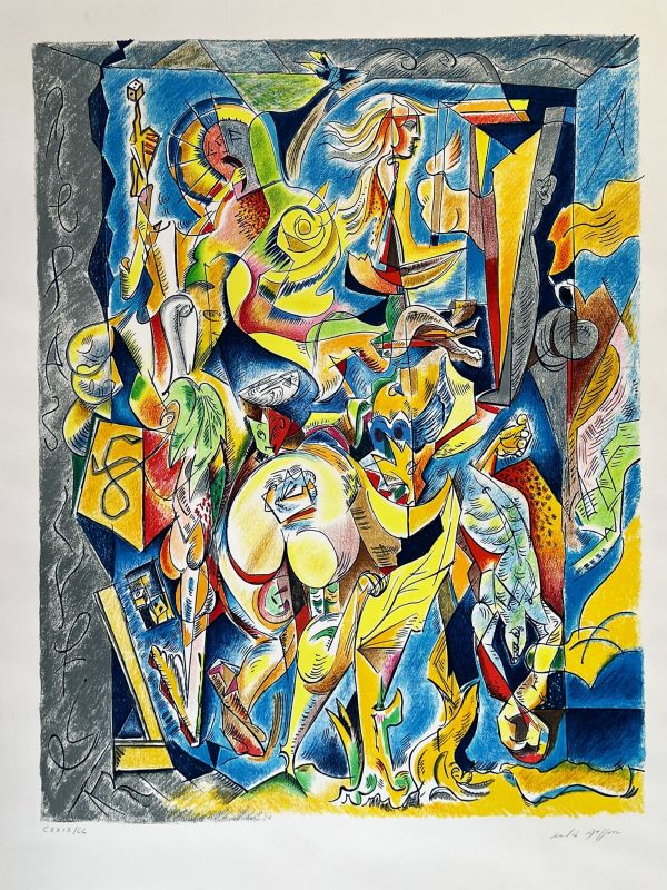 The work of chance (Lithograph) - André  MASSON