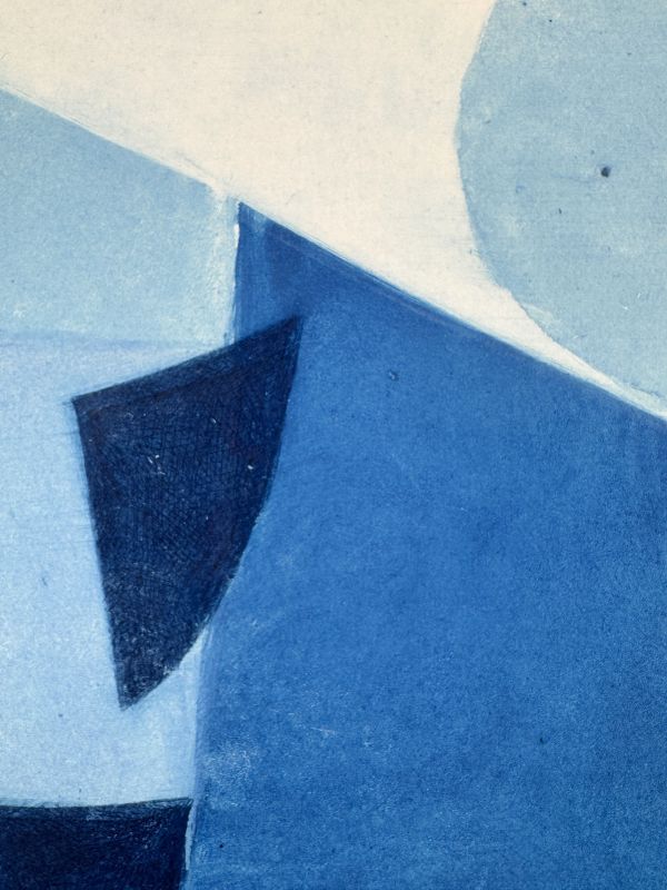 Komposition in Blau (Radierung und Aquatinta) - Serge  POLIAKOFF