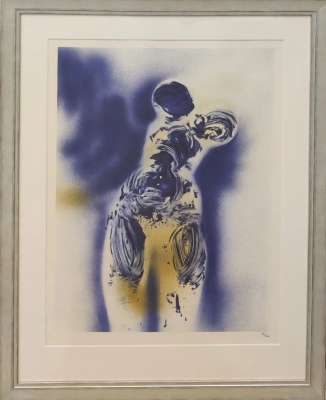 Yves Klein (1928-1962) / Anthropométrie (ANT 7) (Lithographie) -  Artistes Divers