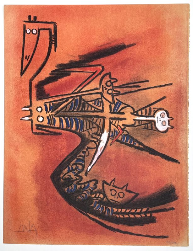 Soeur de la gazelle - Pleni Luna (Lithographie) - Wifredo LAM