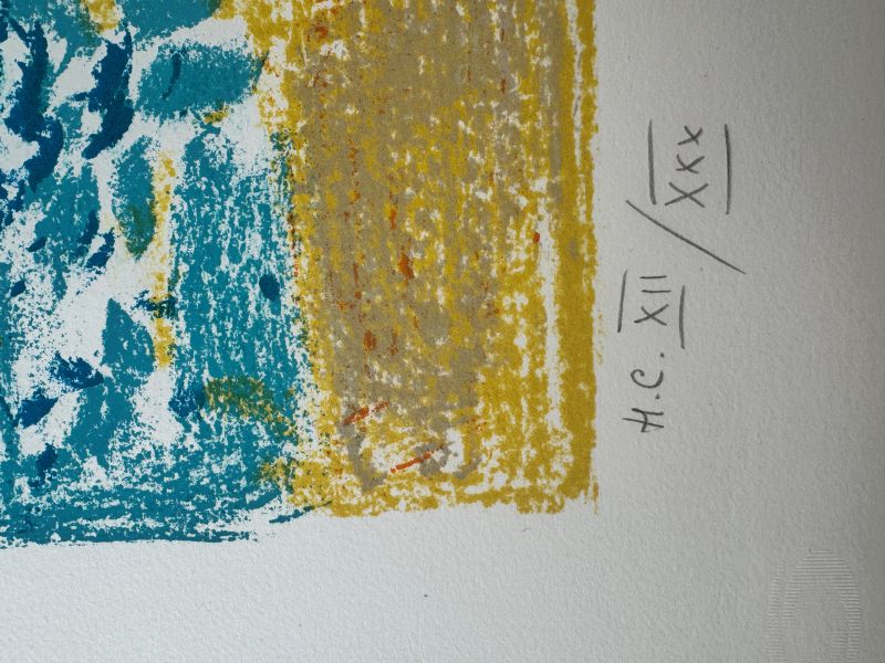 André Cottavoz (1912-2012) // Un après-midi à la plage (Farblithographie) — Artistes Divers