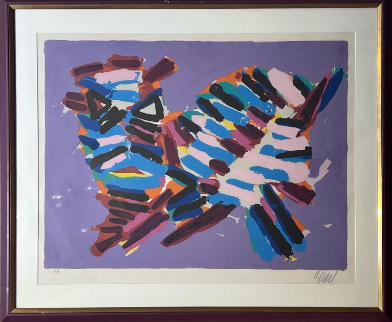 Innocent cat (Lithographie) - Karel APPEL