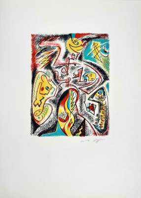 Ballet d'insectes (Lithograph) - André  MASSON