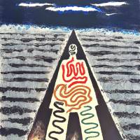 La nuit de Saint Jean de Luz (Lithographie) — MAN RAY — Zoom détail
