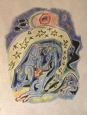 Sonnets de Louise Labé (Lithographie) - André  MASSON