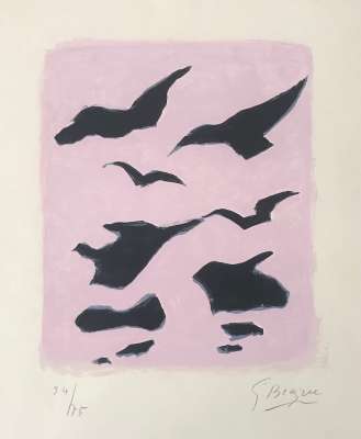 Oiseaux (Lithograph) - Georges BRAQUE
