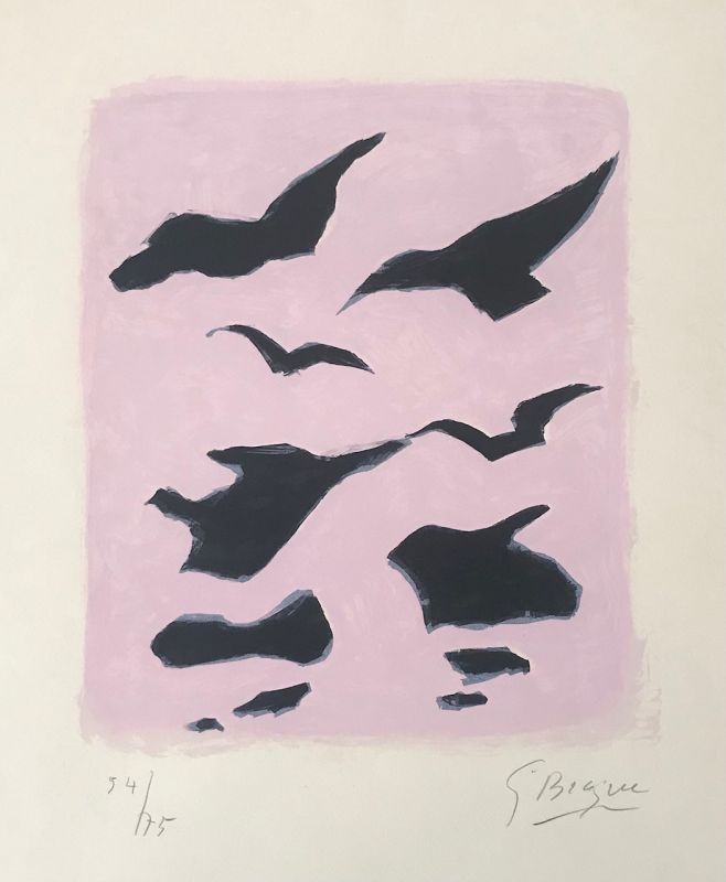 Oiseaux (Lithographie) - Georges BRAQUE