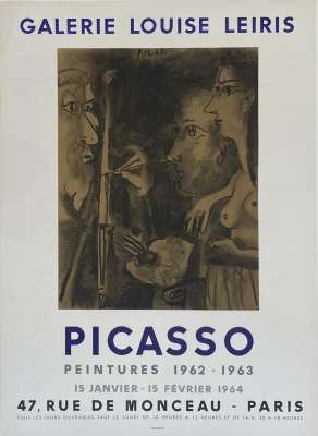 Galerie Louise Leiris - Picasso Peintures 1962-1963 (Poster) - Pablo  PICASSO