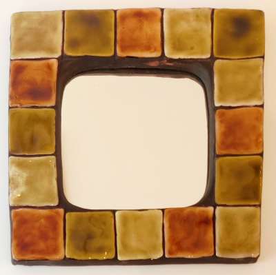 Quadratischer Spiegel (Keramik) - Mithé ESPELT