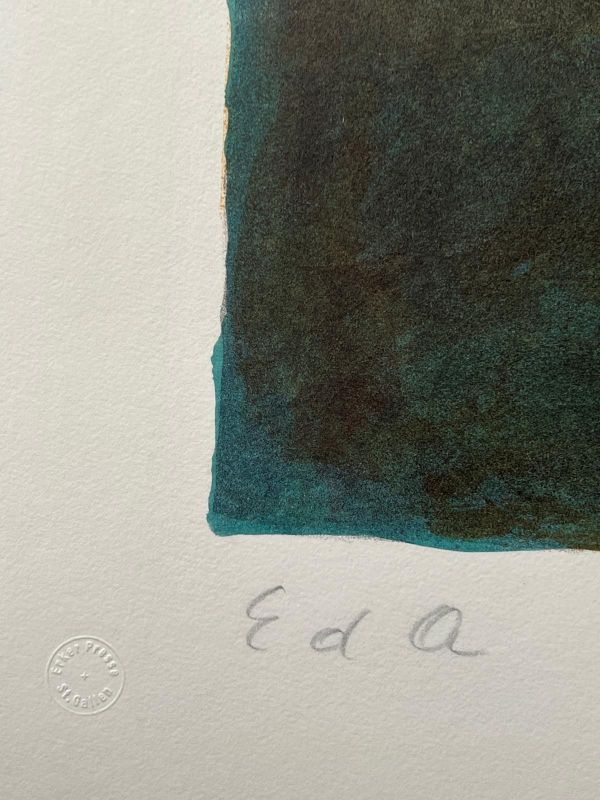 Composition verte, orange et lie de vin L58 (Lithographie) - Serge  POLIAKOFF